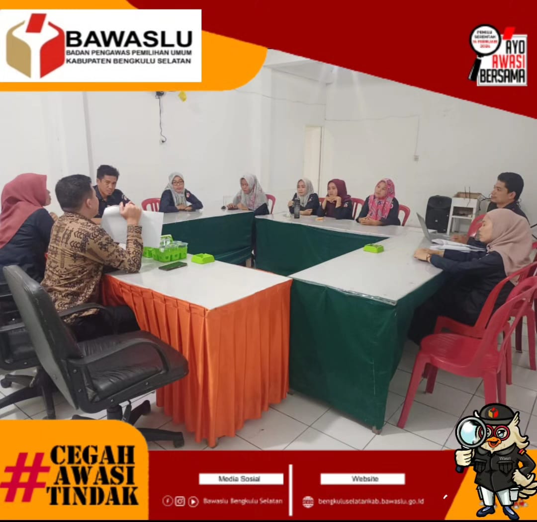 foto Kegiatan Rapat Patroli media Siber di Media Center Bawaslu BS. (19/12/2023)