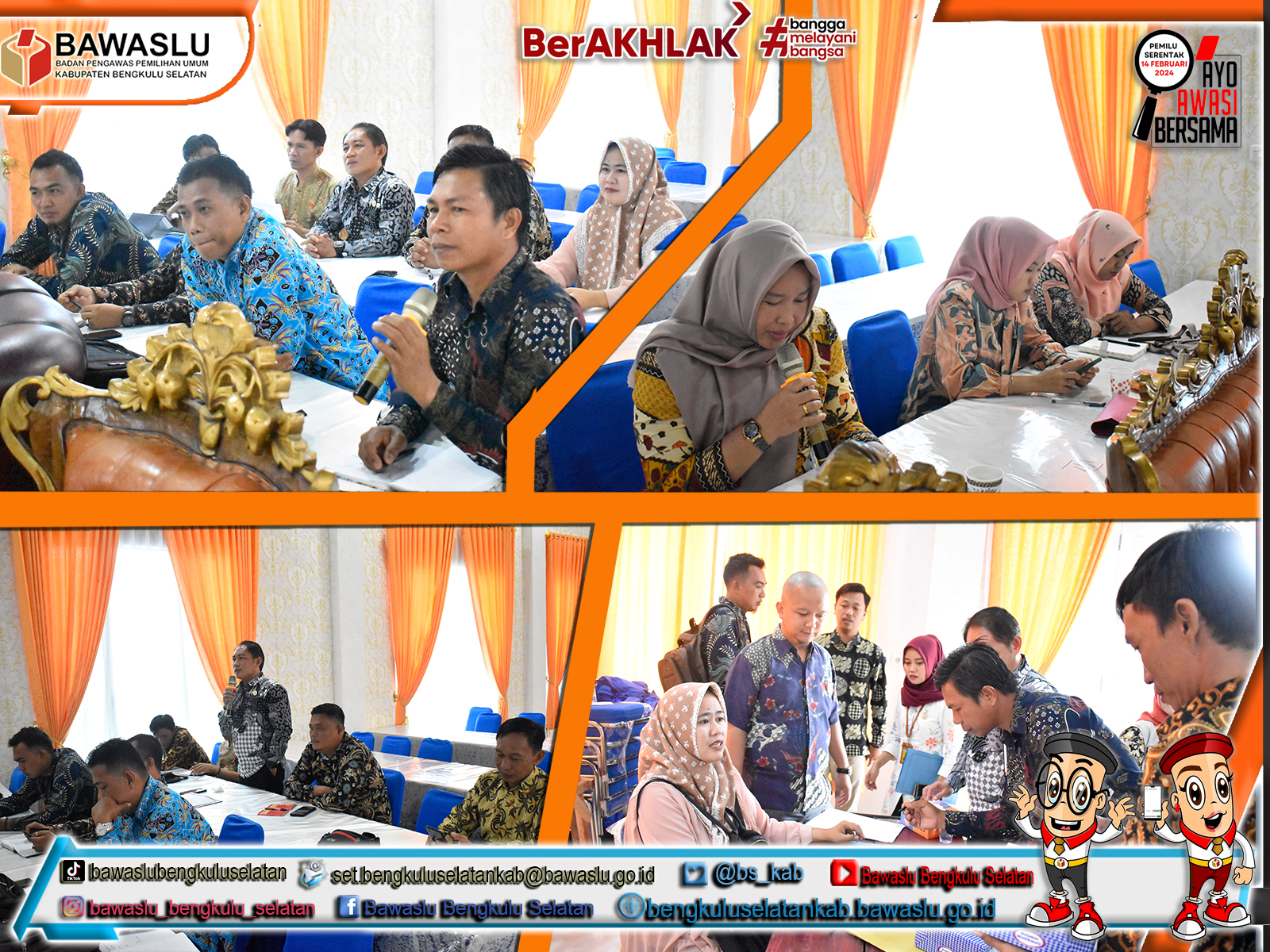 Sesi Tanya Jawab Peserta  Fasilitasi Sentra Gakkumdu “Penguatan Kapasitas Personil Sentra Gakkumdu Kabupaten Bengkulu Selatan