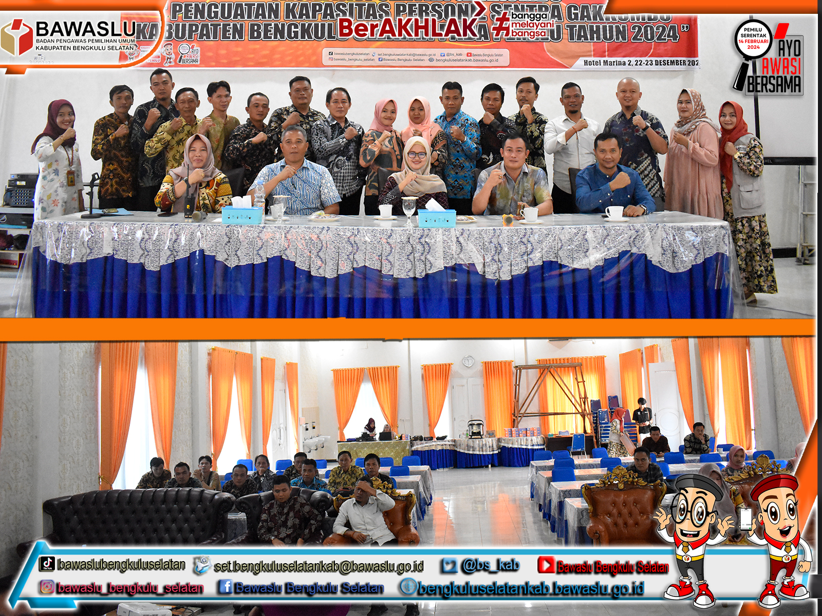 Sesi Foto Bersama Fasilitasi Sentra Gakkumdu “Penguatan Kapasitas Personil Sentra Gakkumdu Kabupaten Bengkulu Selatan